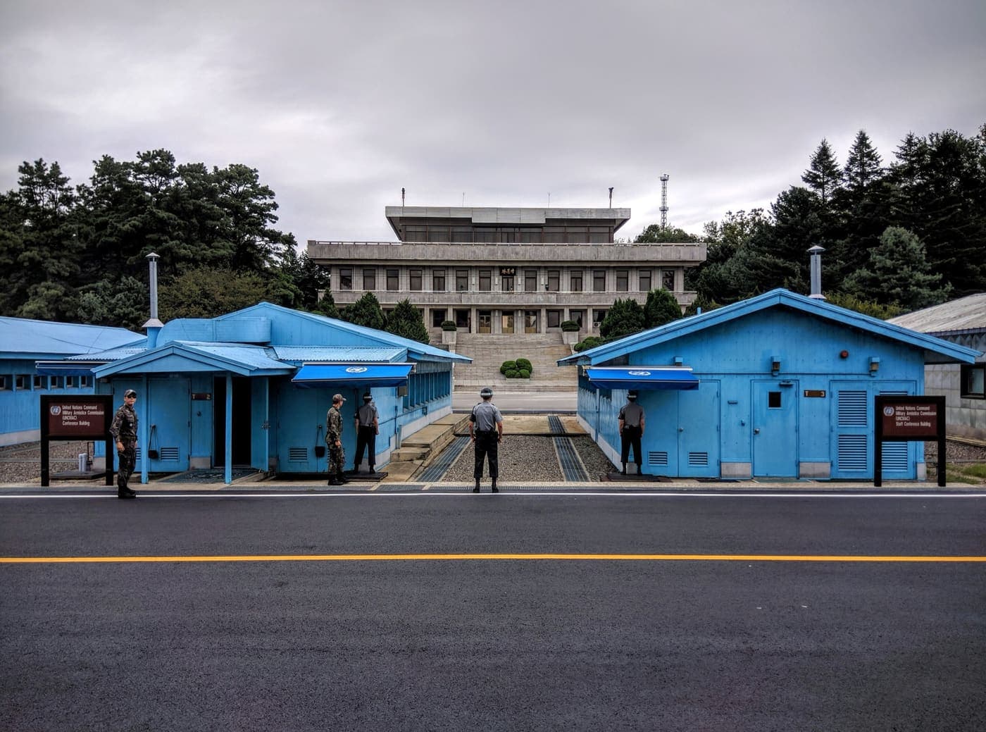 Joint Security Area huts on the DMZ